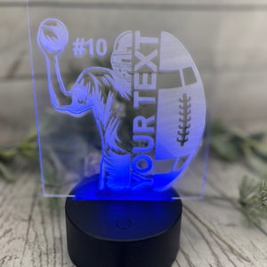 Custom sports led light/Personalized sport light/custom baseball light/soccer night light/Engraved basketball player light/football LED image 5