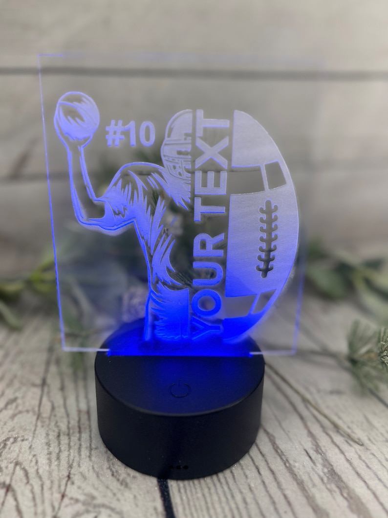 Custom sports led light/Personalized sport light/custom baseball light/soccer night light/Engraved basketball player light/football LED image 5