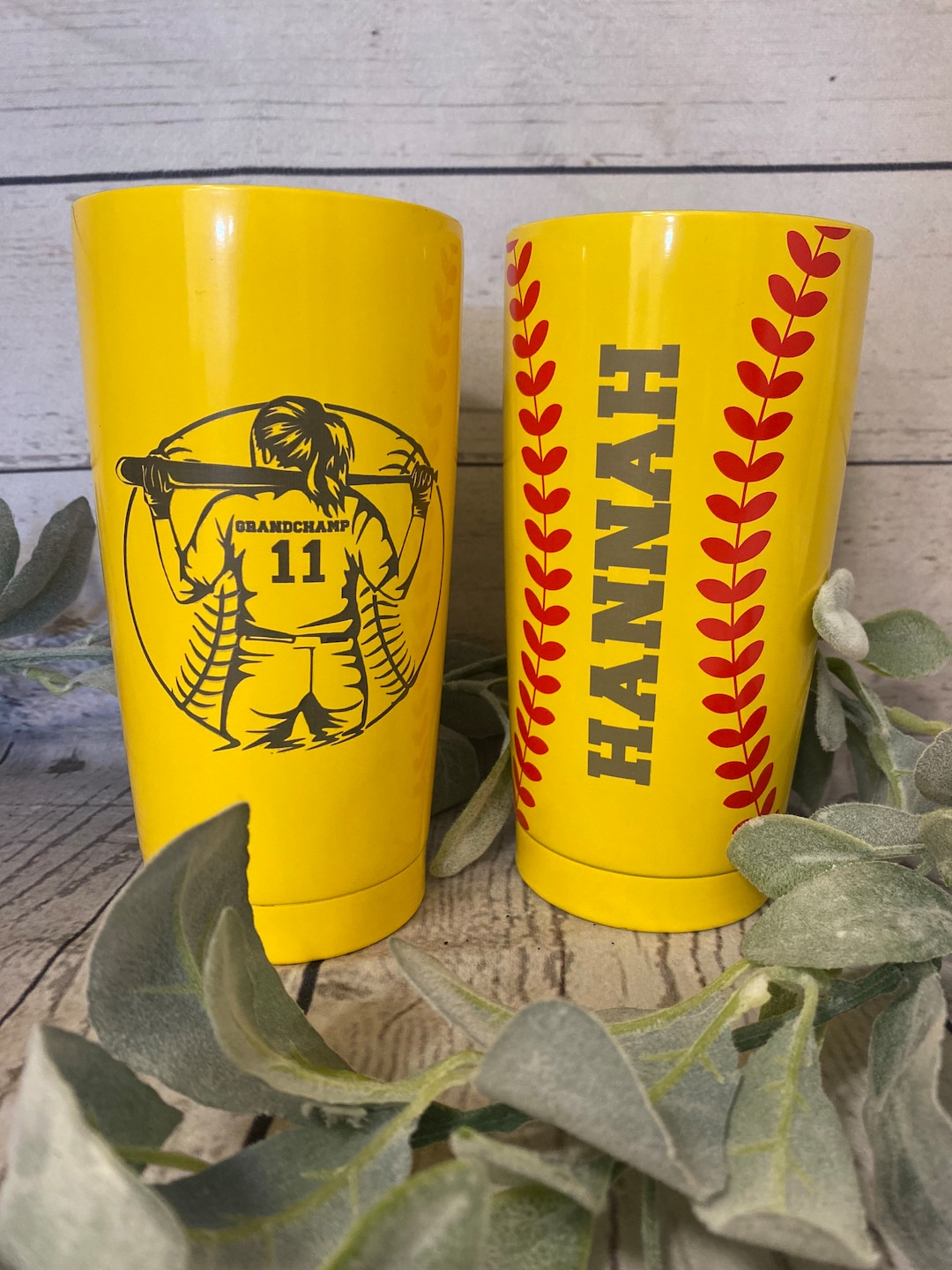 Softball Custom Tumbler/personalized Softball Tumbler/custom Engraved