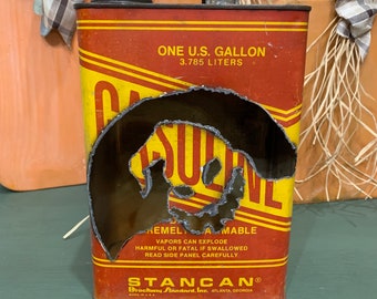 Vintage Gas Can Jack-O-Lantern, Gas Can Light