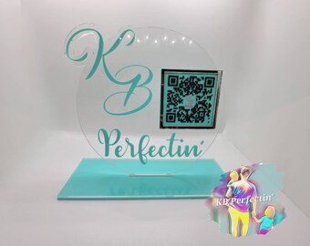 Acrylic QR Code Stand for Business Use l Wedding Honeymoon Fund l Salon l Restaurant l QR Code Keychain l Social Media Tik Tok- IG l Scan Me