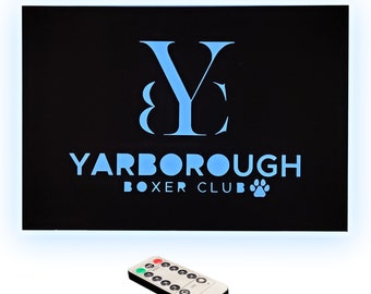 Backlit Business Sign 20x30 inches- Logo Box Light- Wood Business Sign- Custom Business Sign- Illuminated Logo Sign- Raised Box