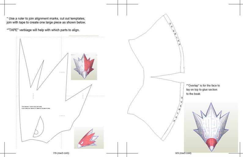 Fumikage Tokoyami Mask Template