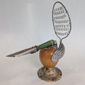 Assemblage Art: Rustbeak Applewader #144 Whimsical Birds Collection
