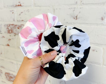 Cow Print Scrunchies, Western Scrunchie | Scrunchies, Knotted Scrunchies, Hair Accessories