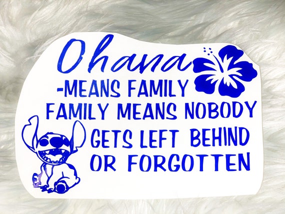 Ohana Sticker - Sticker Graphic - Auto, Wall, Laptop, Cell, Truck Sticker  for Windows, Cars, Trucks