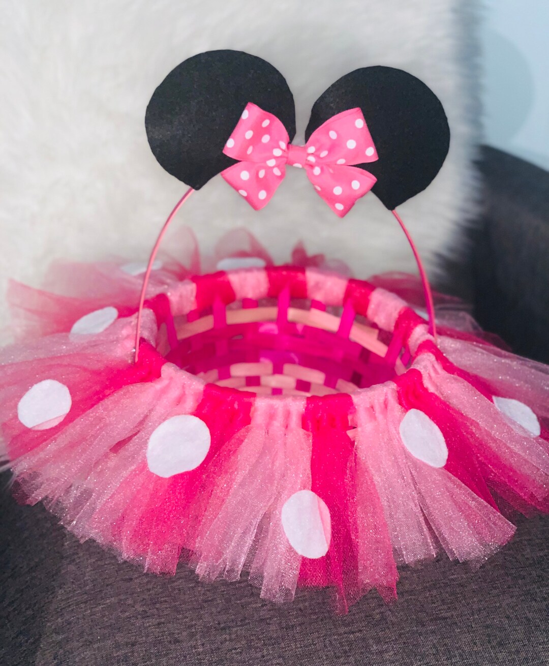 Minnie Mouse Easter Basket//minnie Mouse//easter//my First Year Etsy