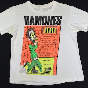 Vintage 80s RAMONES Ramones Mania I Wanna Be Well 1988 concert shirt