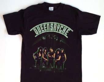 Vintage 80s QUEENSRYCHE Warning concert 1985 tour t shirt