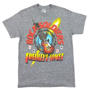 Vintage 80s ACE FREHLEY Frehley&#39;s Comet 1987 Rock Soldiers tour concert t shirt - former KISS lead guitarist