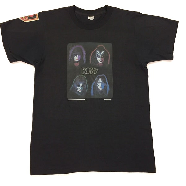 Vintage 70s KISS Solo Albums 1978 promo t shirt - Gene Simmons - Ace Frehley - Paul Stanley - Peter Criss - officially licensed