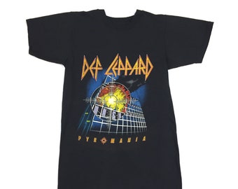 Vintage 80s DEF LEPPARD Pyromania 1983 tour concert t shirt