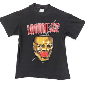 Vintage 80s LOUDNESS Lightning Strikes 1986 tour concert t shirt - Japanese 1980s heavy metal band