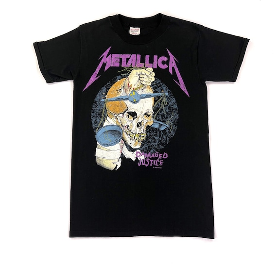 Vintage 80s METALLICA and Justice for All 1988 Damaged Justice