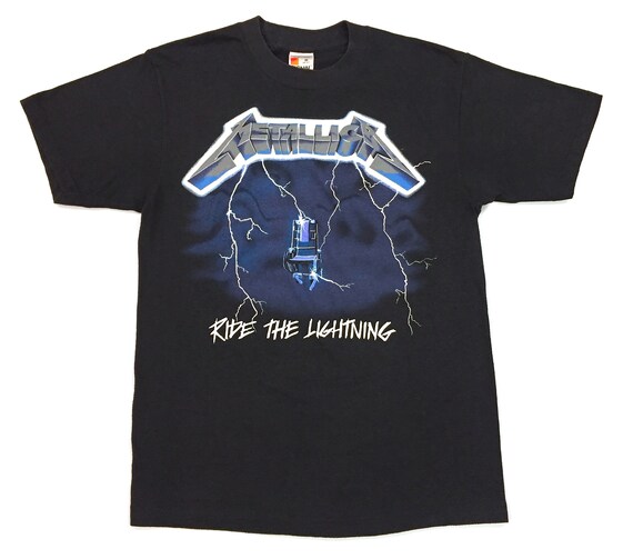 Vintage 80s METALLICA Ride The Lightning 1985 Tour co… - Gem