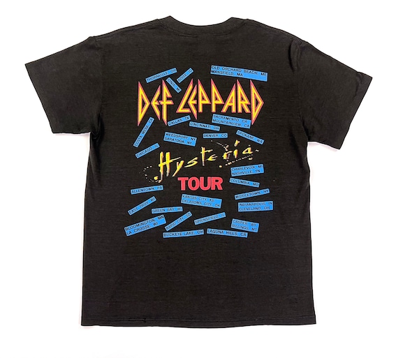 Vintage 80s DEF LEPPARD Hysteria 1988 Tour Concert T Shirt With