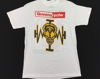 1988　ビリーブラッグ「ワーカーズプレイタイム」ゴー!ディスクツアーTシャツL ヴィンテージ 80 年代 QUEENSRYCHE Revolution Calling - Suite