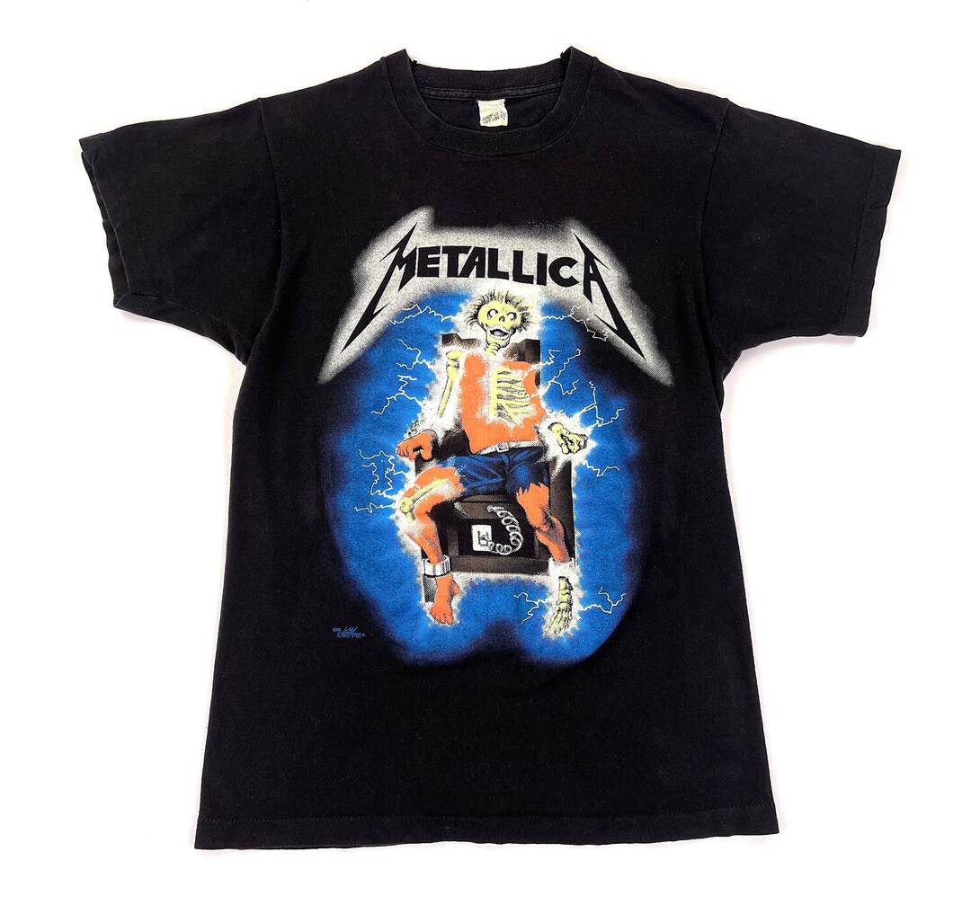 Vintage 80s METALLICA Ride the Lightning 1986 Tour Concert Tour T