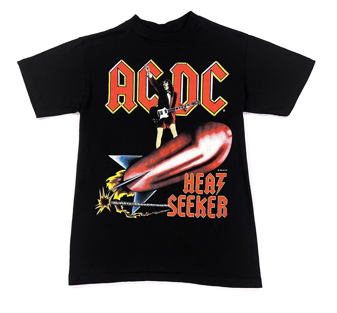 Vintage 80s AC/DC Blow up Your Video Heatseeker Heat Seeker 1988 Tour ...