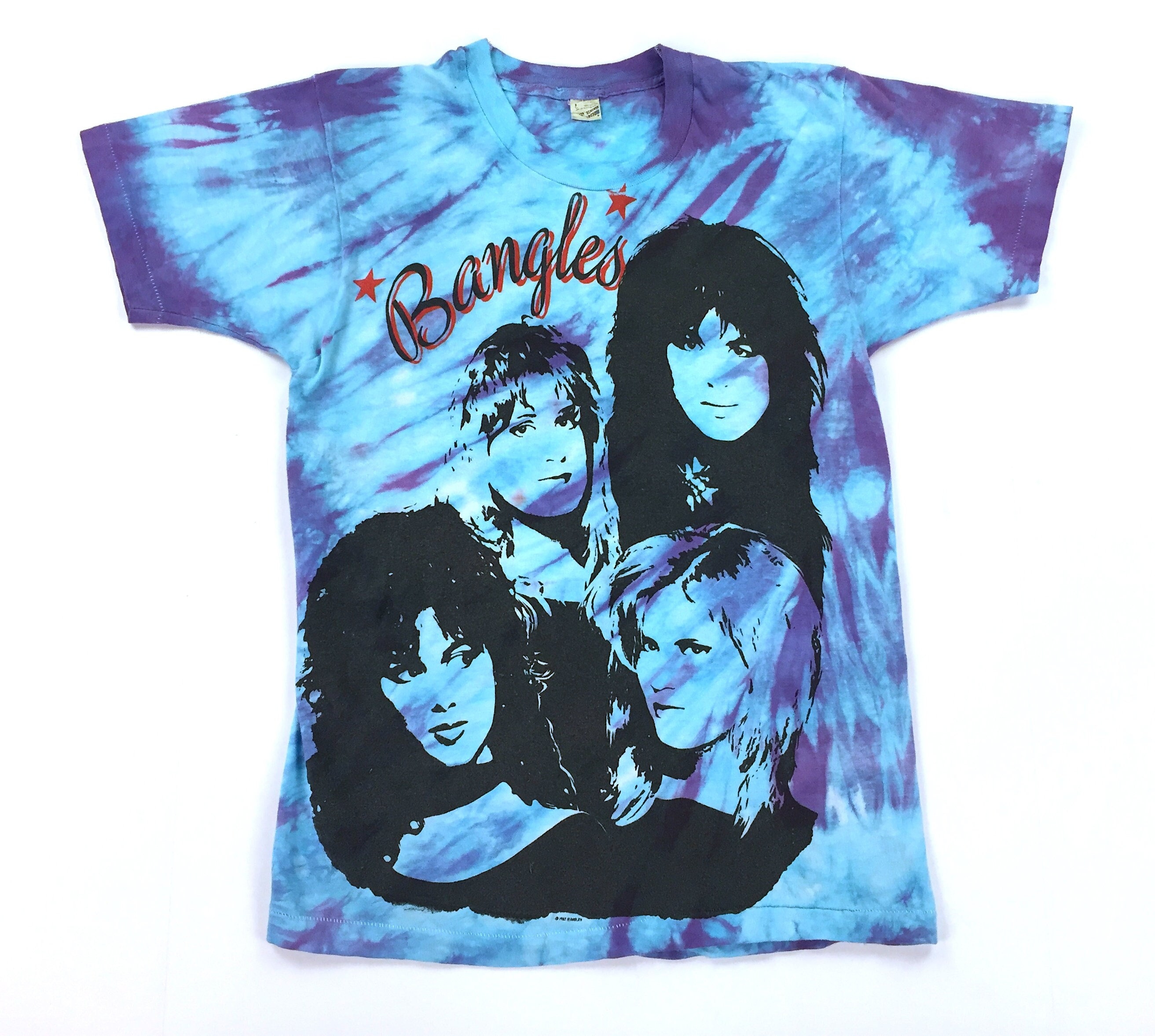 Vintage 80s BANGLES Different Light 1987 Tour Tie Dye