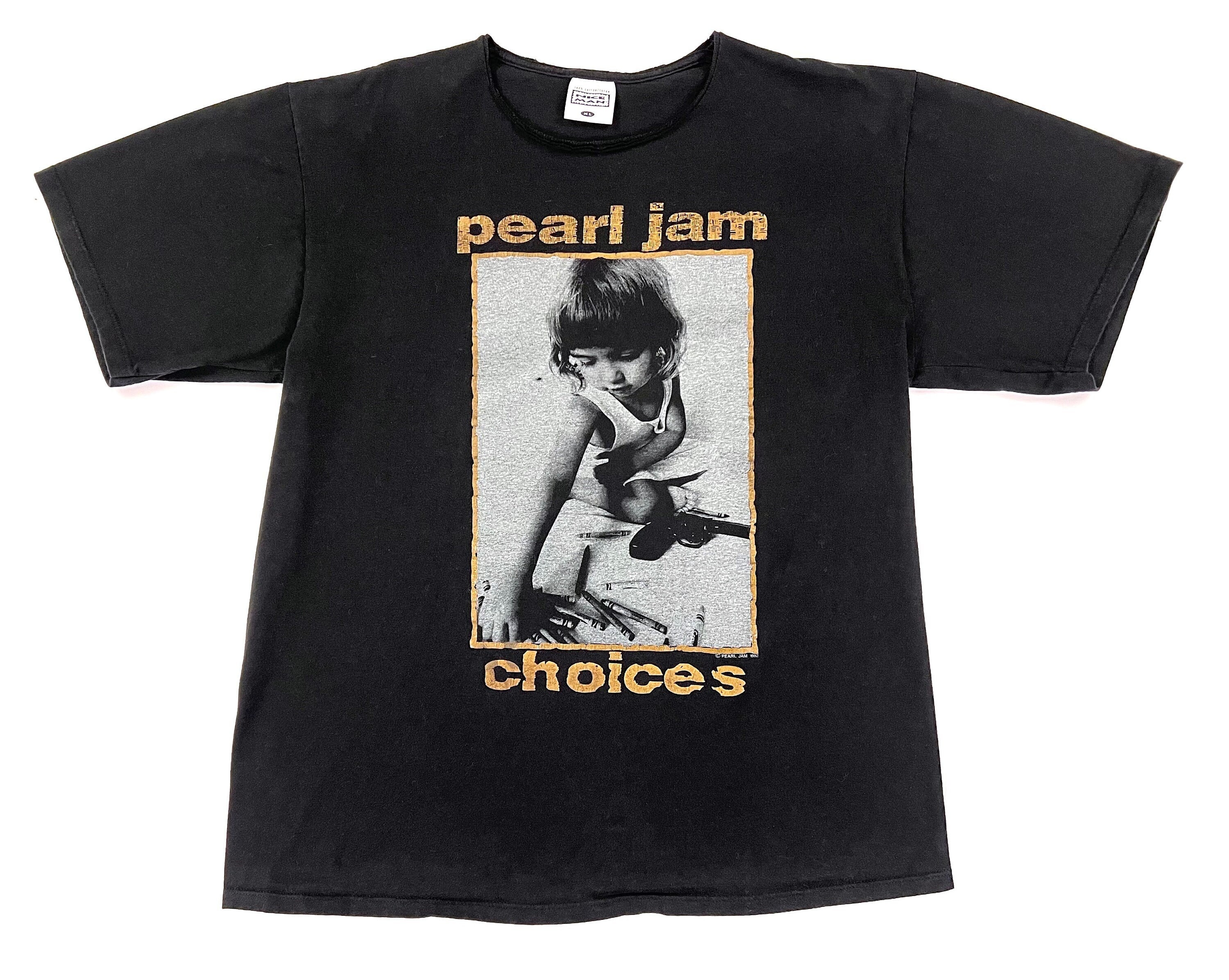 Vintage 1992 Pearl Jam Choices XL T Shirt Rare Kids Prefer Crayons To Guns