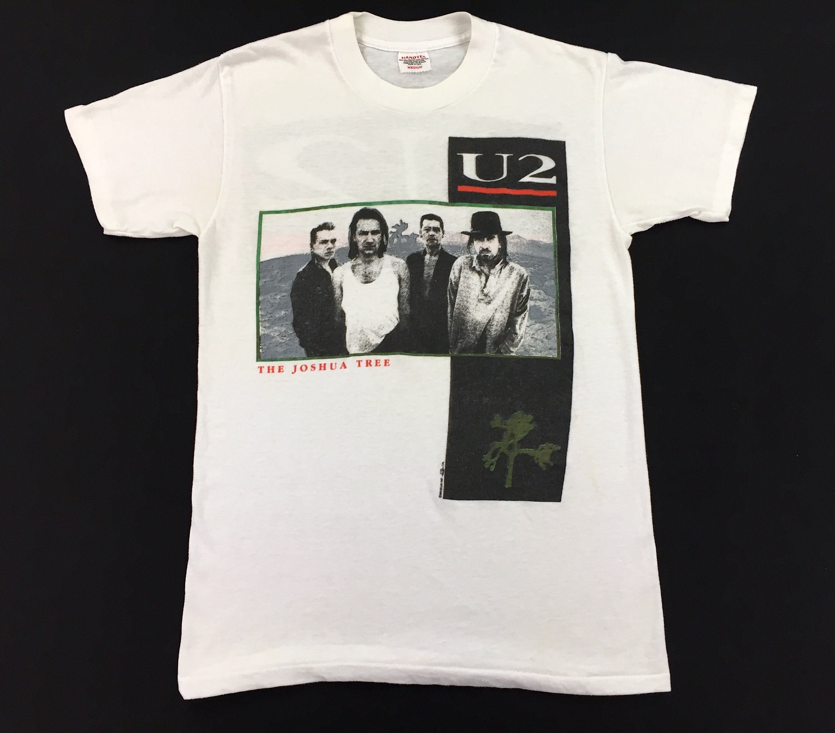 Vintage U2 Joshua Tree 1987 tour concert t shirt uit de jaren 80