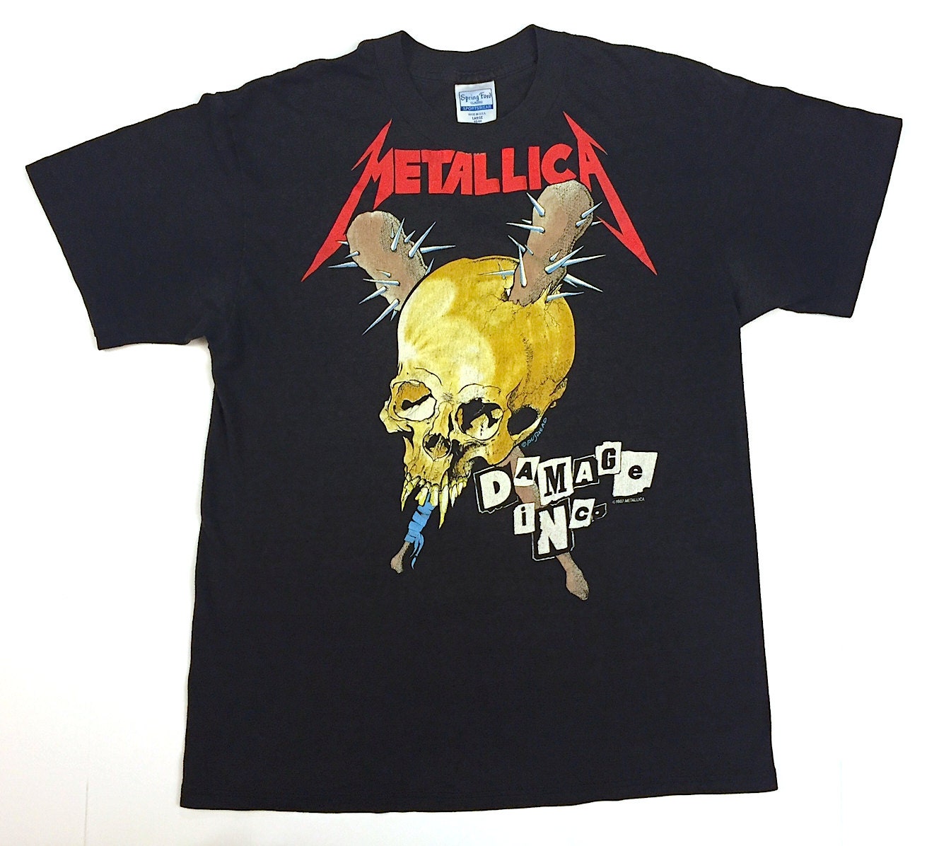 Vintage 80s METALLICA Damage Inc 1986 1987 Tour Concert T Shirt - Etsy