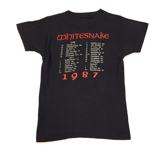 Vintage 80s WHITESNAKE Self Titled 1987 Tour Concert T Shirt With