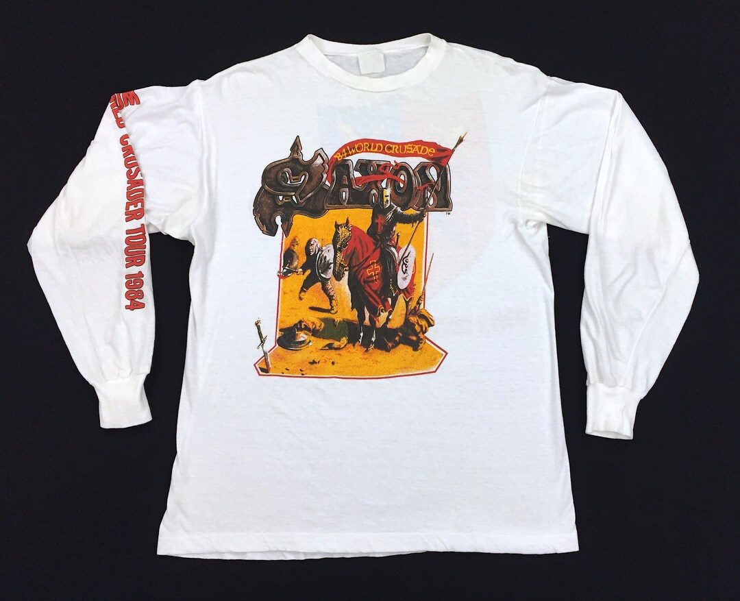 SAXON Isle of Man Live Tシャツ 1990 Saxon-T-Shirt-Saxon-Motorbike-