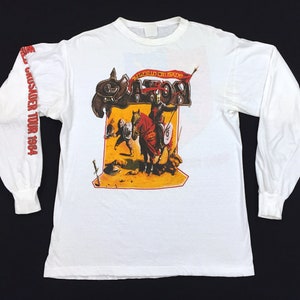Vintage 80s SAXON Crusader 1984 tour concert shirt - long sleeve