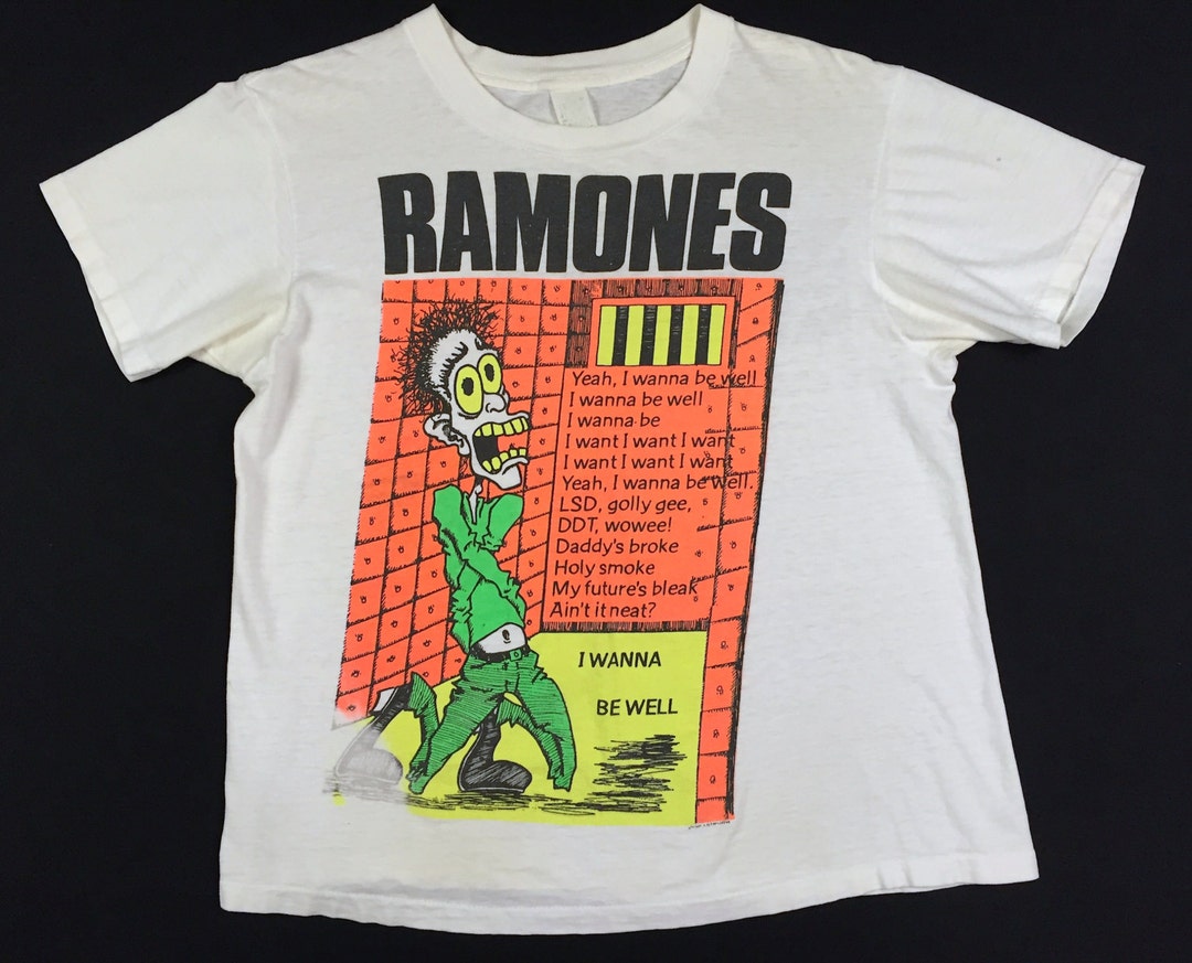 80s RAMONES 長袖カットソー ホワイト