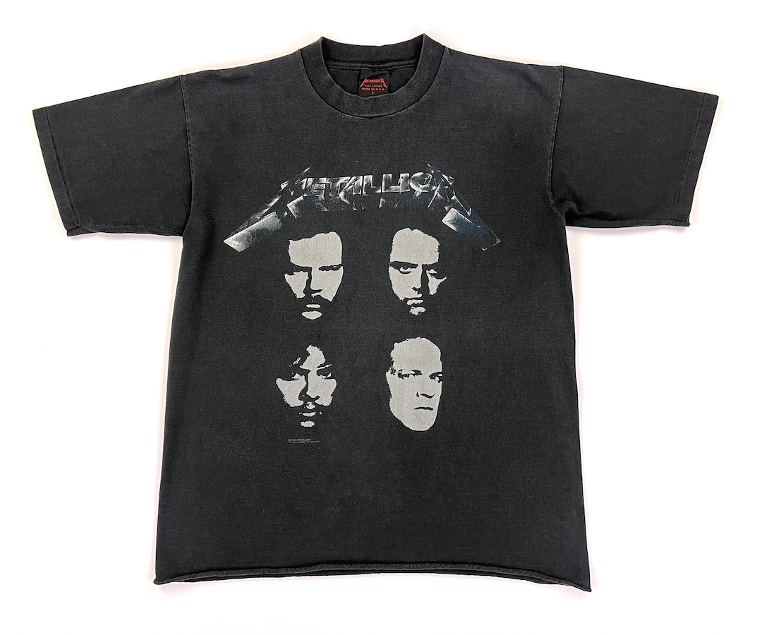 Vintage 90s METALLICA Black Album 1991 Tour Concert T Shirt - Four