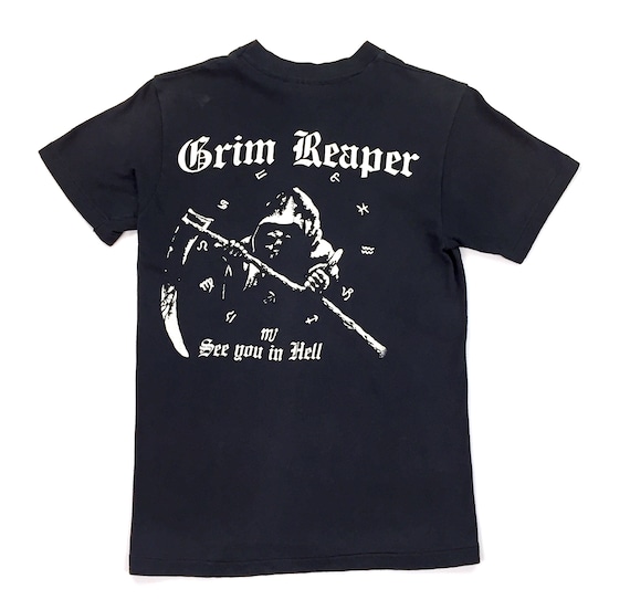 Death Metal T-Shirt The Grim Reaper Heavy Metal Rock Gig Original