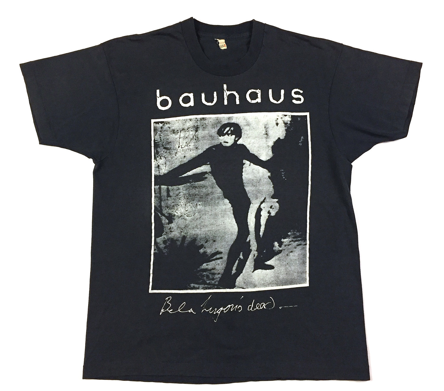 Homme Noir T-Shirt Bauhaus Bela lugosis DEAD RECORD goth rock vinyle Vampire S-5XL 