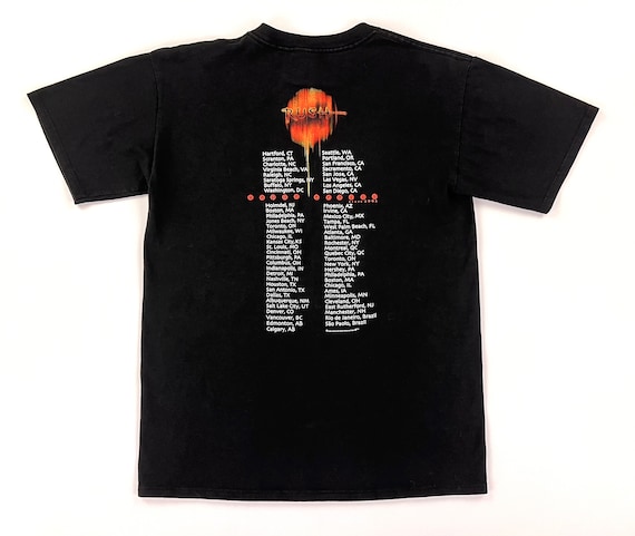 Vintage 00s RUSH Vapor Trails 2002 Tour Concert T Shirt - With