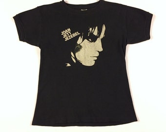 Vintage 80s JOAN JETT y la camiseta del concierto de la gira BLACKHEARTS Jezabel 1980