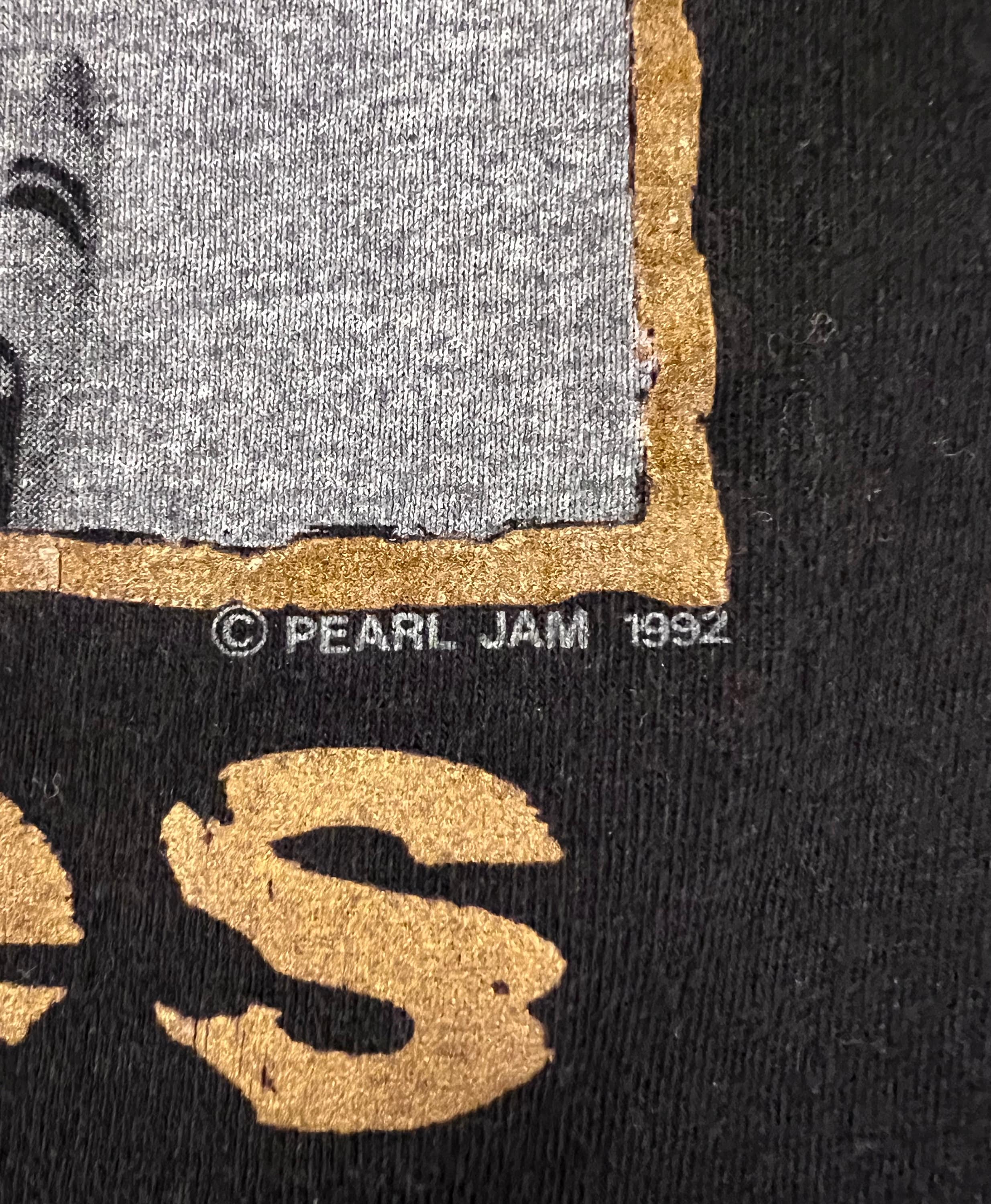 トップス 90s PEARL JAM 1992 choices kids guns 90s PEARL JAM パールジャム 『'92 CHOICES KIDS GUNS』 Tシャツ