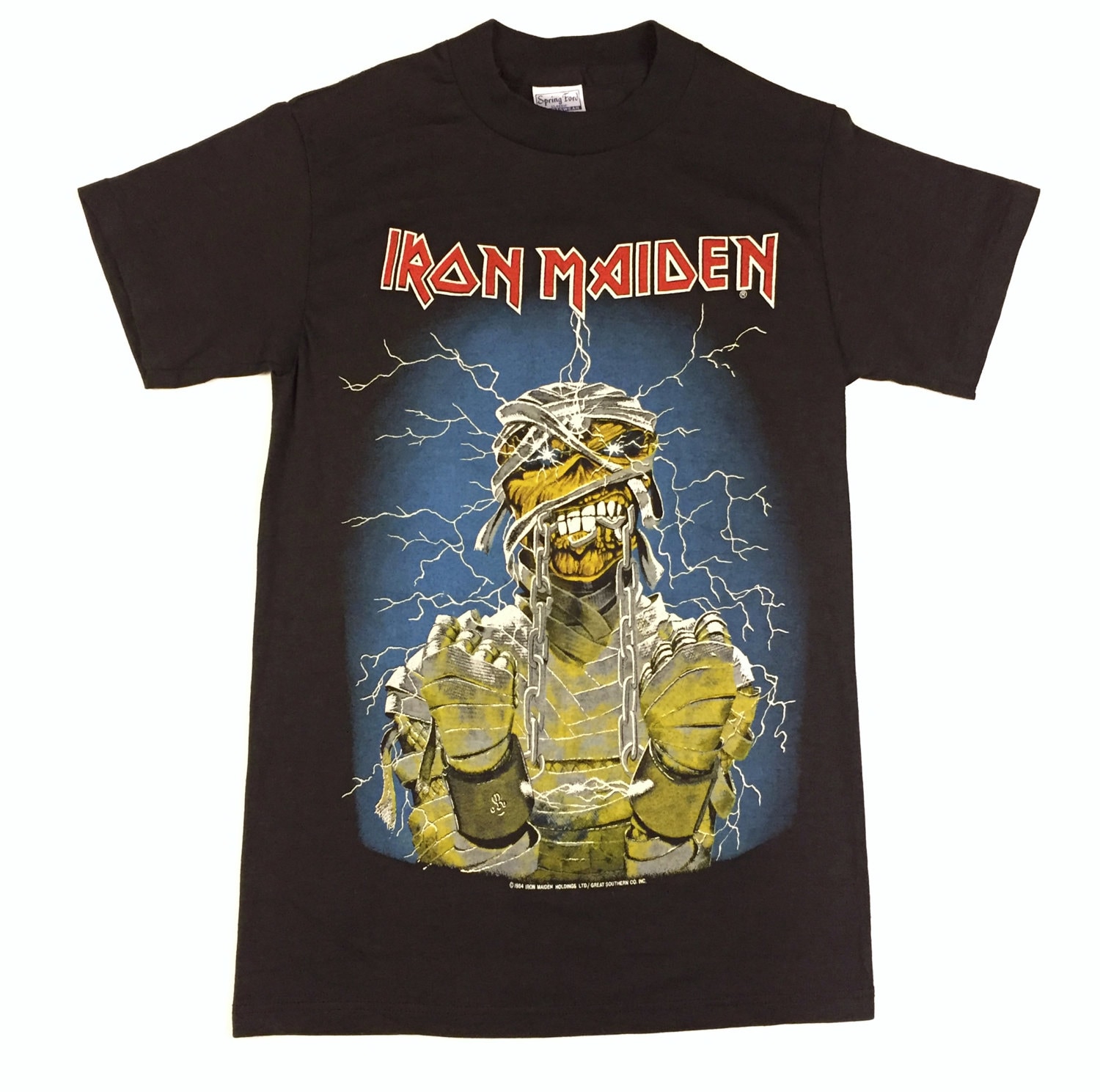 Vintage 80s IRON MAIDEN Powerslave 1984 World Slavery Tour Concert T Shirt Spring Ford Tag Etsy UK