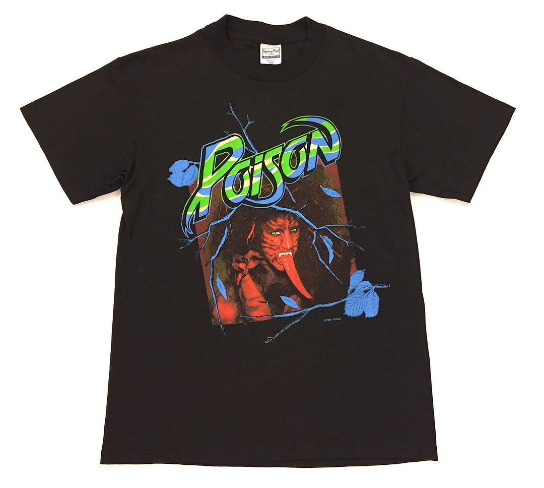 Vintage 80s POISON Open up and Say Ahh! BANNED 1988 Tour