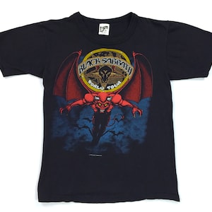 Vintage 80s BLACK SABBATH Mob Rules 1981 concert tour t shirt