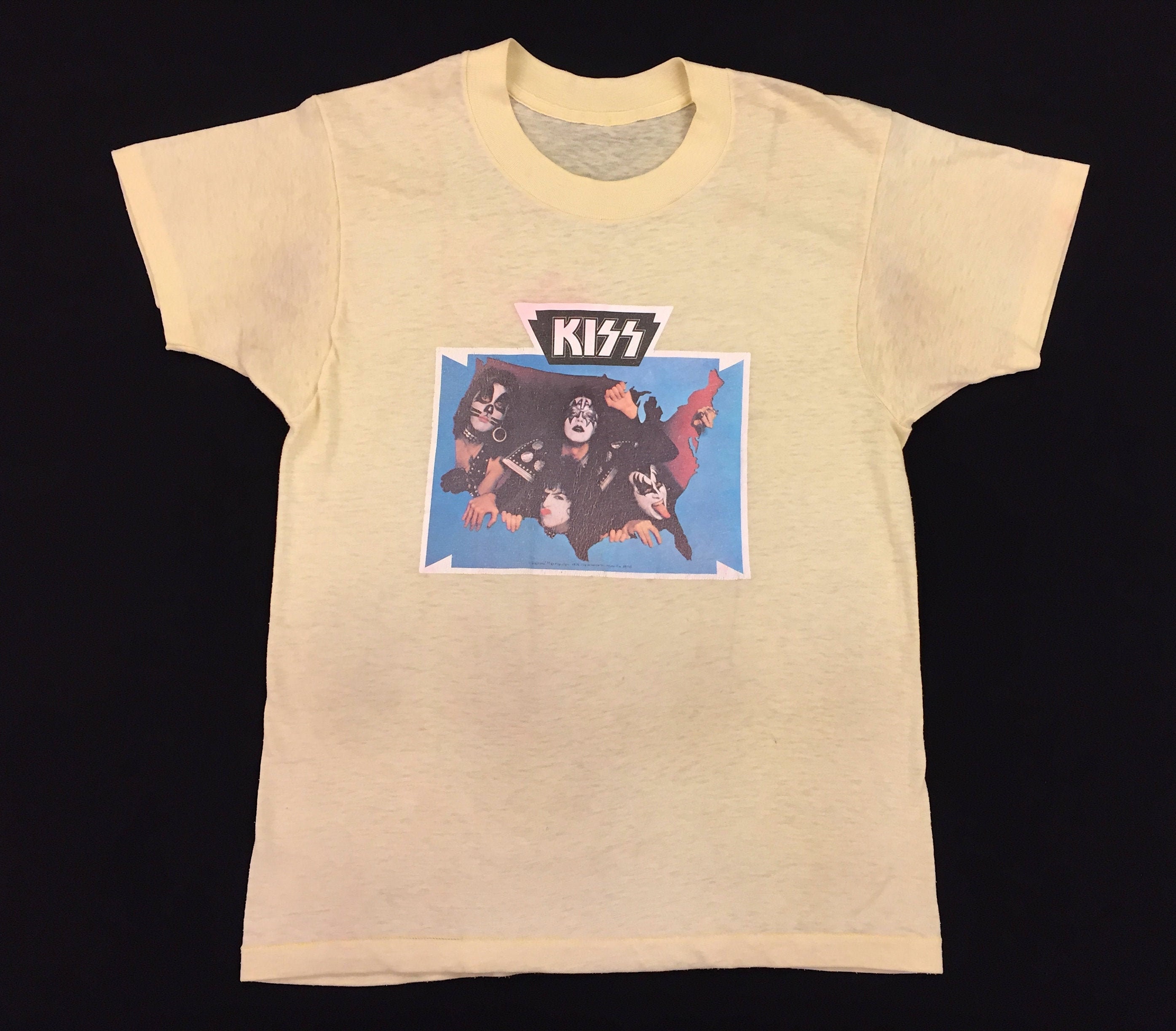 RARE Vintage Early '80s KISS Band T-shirt 