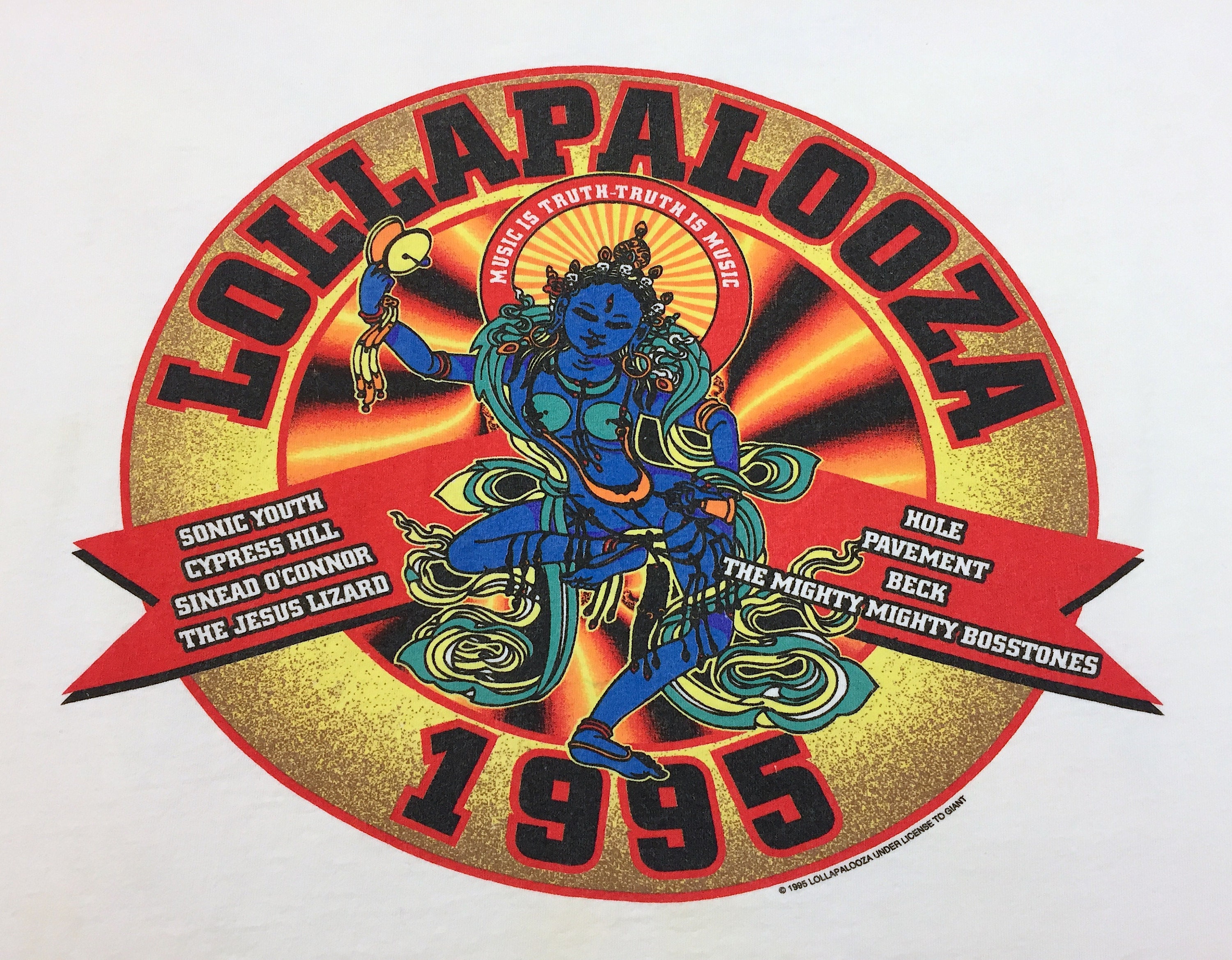 Vintage 90s LOLLAPALOOZA Sonic Youth 1995 Tour Concert T Vintage 90s LOLLAPALOOZA Sonic Youth 1995 Tour Concert T