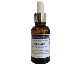 All Natural Vitamin C Brightening Face Serum with Hyaluronic Acid 1 oz.