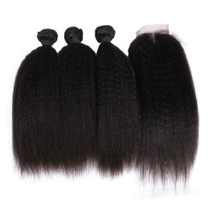 15% Rabatt auf Spitzenverschluss + Bundle-Angebote - Brasilianisches grobes Yaki-Haar