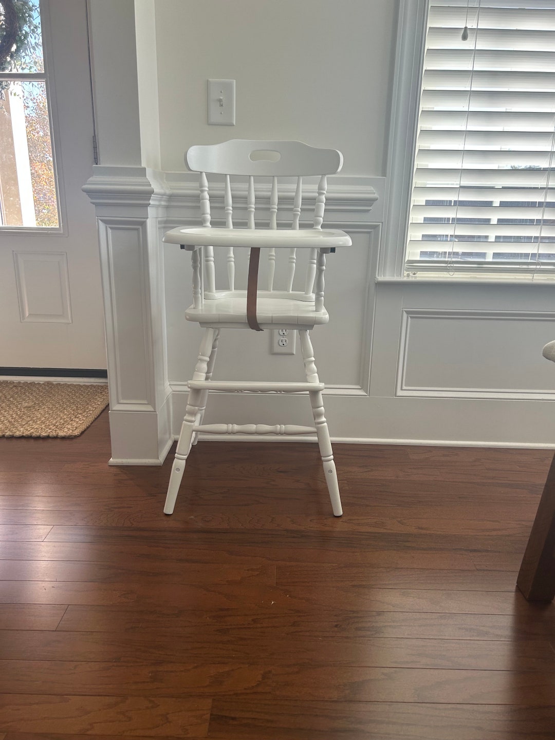 Professionally Painted, Vintage Wooden High Chair, Jenny Lind, Antique