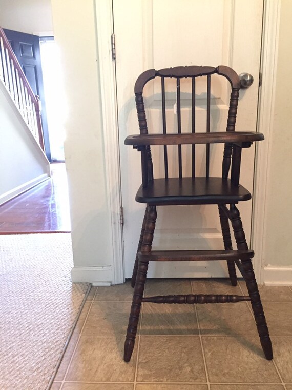 Fully Refinished Vintage Wooden High Chair Jenny Lind
