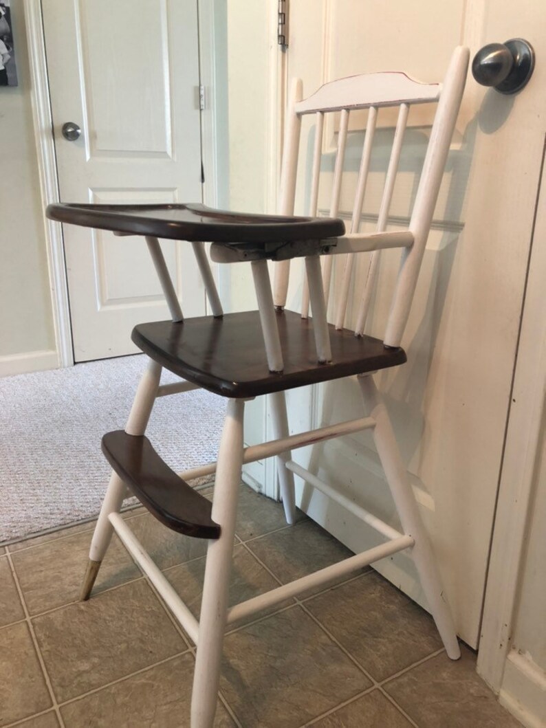 Vintage Wooden High Chair Jenny Lind Antique High Chair Vintage High Chair Custom Painted High Chair 1st Birthday Smashcake