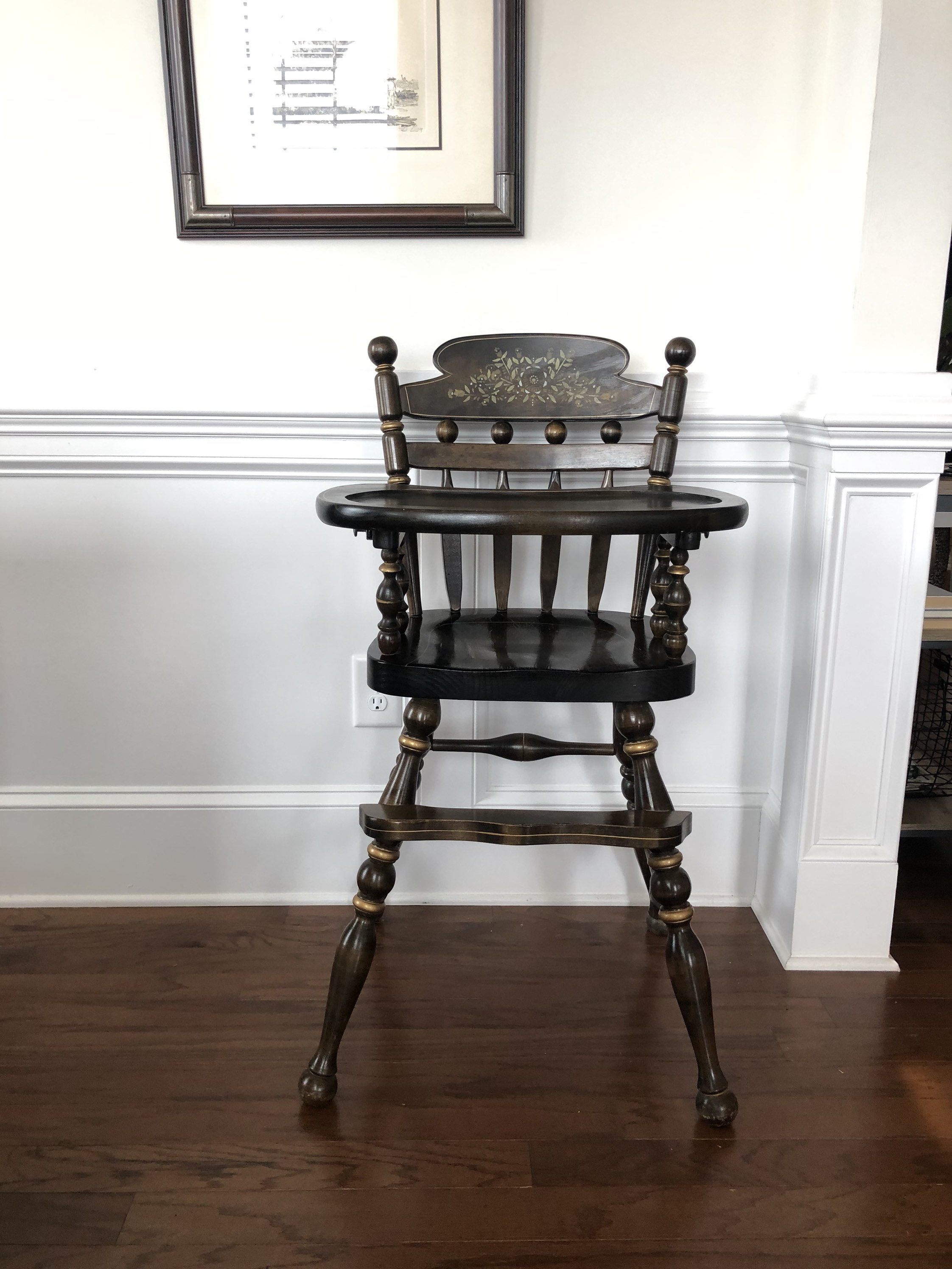 Ethan Allen Highchair, Hitchcock, Vintage Wooden High Chair, Jenny