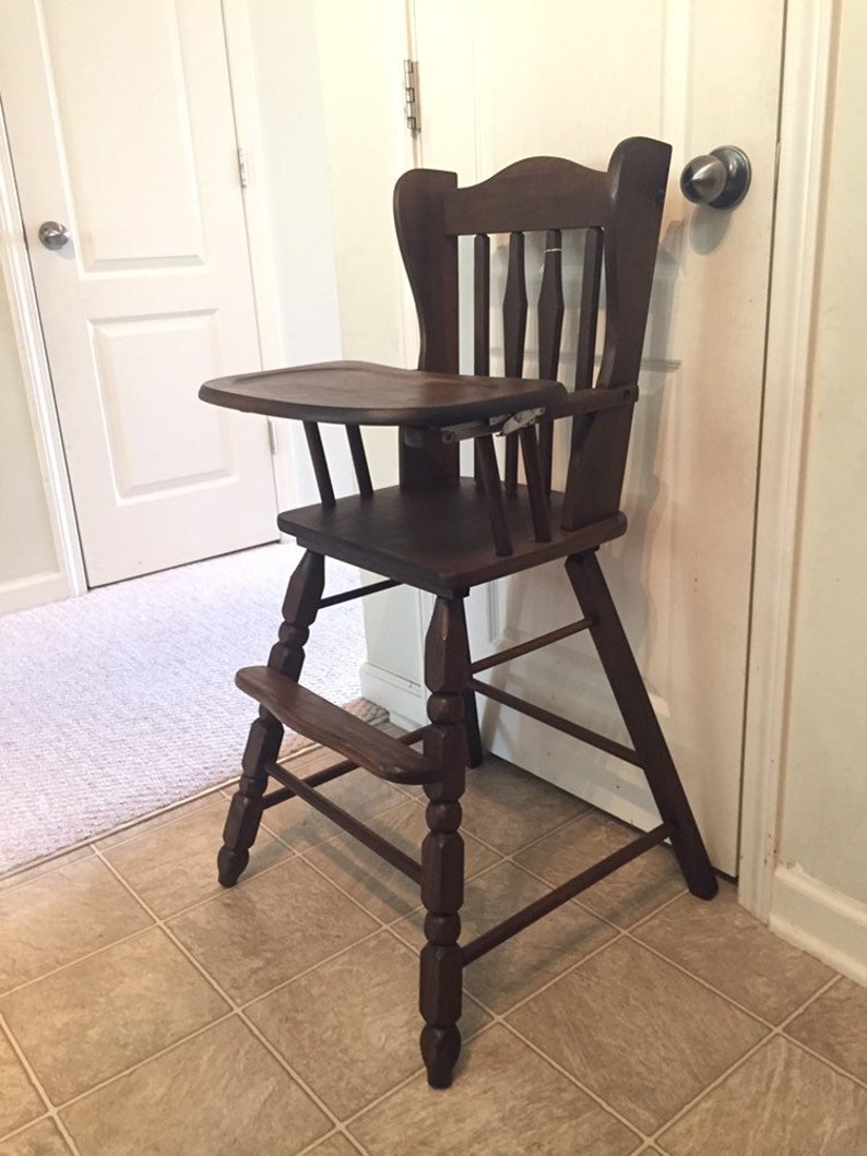 Fully Refinished Vintage Wooden High Chair Jenny Lind Image 0