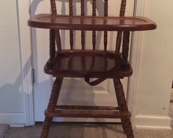 Vintage Wooden High Chair Jenny Lind Antique High Chair Etsy